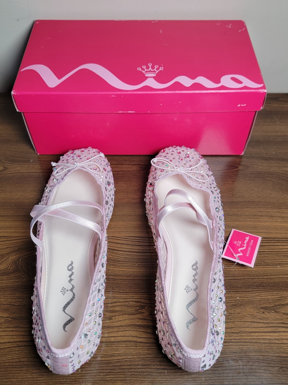 Nina Girls' Hadley Pink Sequin Ballet Flats - Size 3J